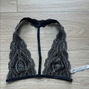 Free People Black Lace Bralette